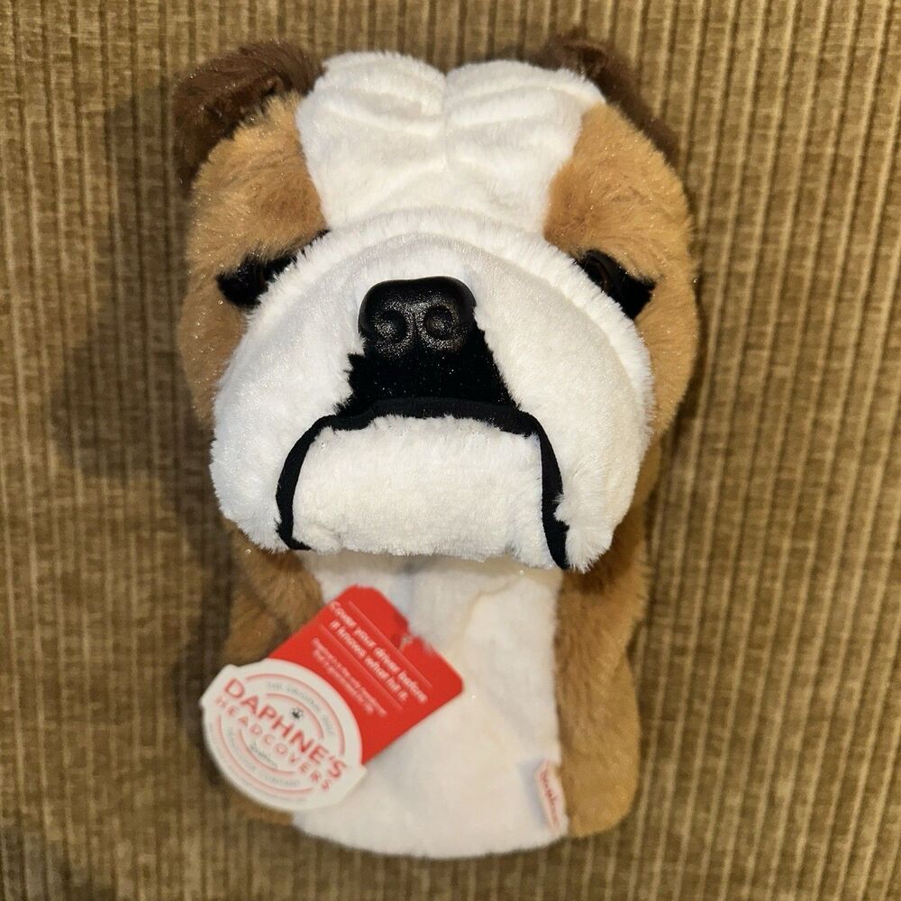 Daphne Golf Club Driver Head Cover Bulldog Boxer Stuffed Puppy Dog Fathers Day